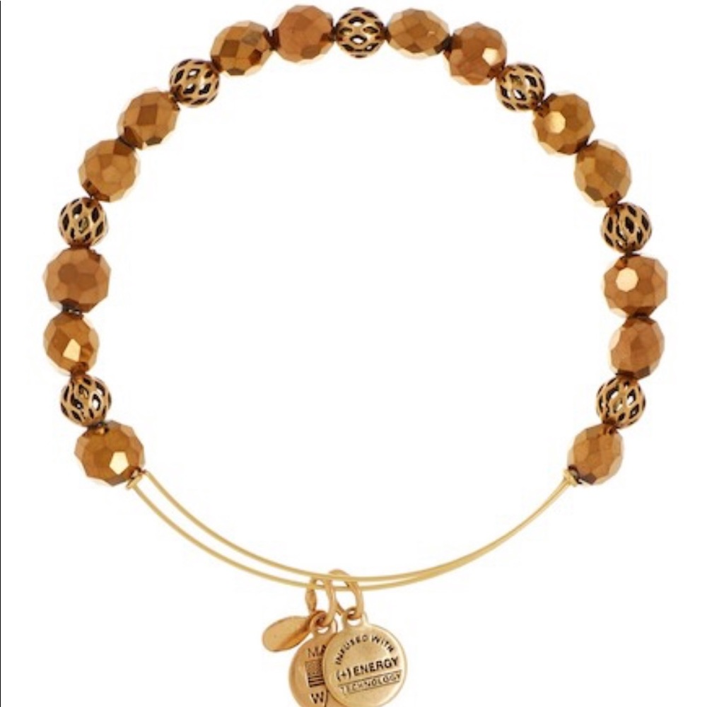 Alex and Ani Nights Mosaic copper beaded bangle